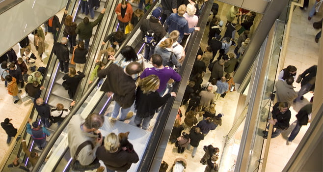 De druktemeter vertelt of nu gaan shoppen verstandig is