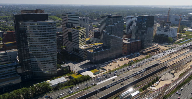 De Zuidas ziet bouwplannen uitgesteld of gecanceld worden door stijgende kosten