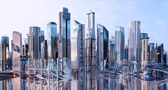 In noordwest Saoedi-Arabië moet een futuristische skyline verrijzen van 120 kilometer lang