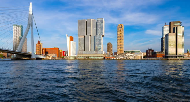 De toekomstige skyline van Rotterdam